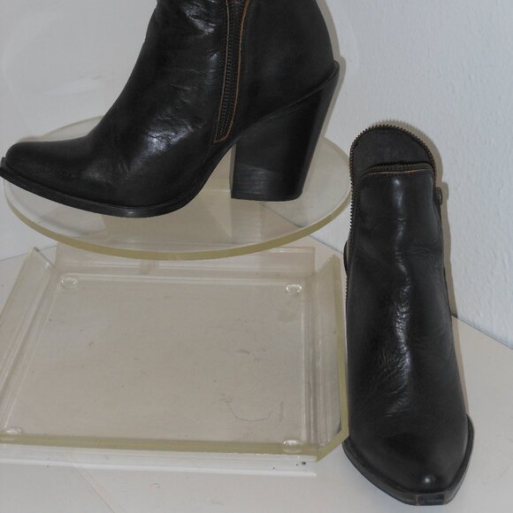 JEFFREY CAMPBELL BROWN POINTED TOE LEATHER ANKLE BOOTS SIZE (37) OR US SIZE 6.5 - Picture 9 of 9